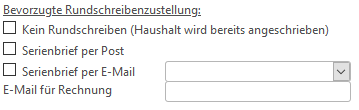 7. Bevorzugte Rundschreibenzustellung